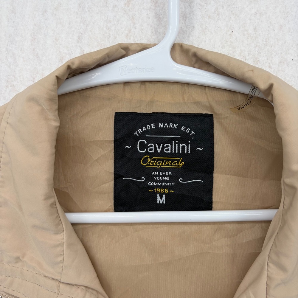 Cavalini Original Womens Khaki Utility Bomber Jacket NYJK649M Tan Sz M - Picture 2 of 7